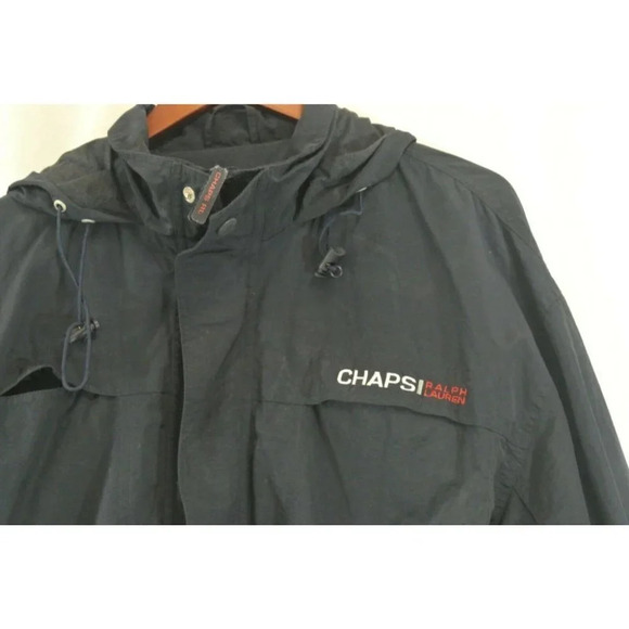 Chaps Ralph Lauren Half Zip Pullover Windbreaker Mens Large Navy Blue Vtg 90s - Picture 2 of 10